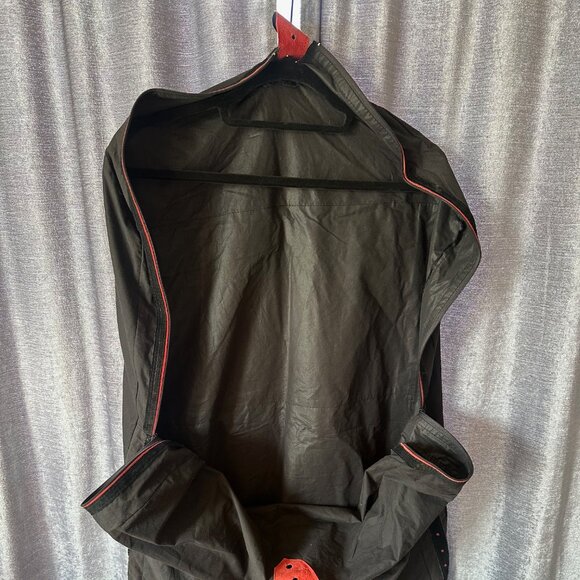 Rare Vintage Zilli Luxury Garment Bag for Travel Black and Red - Picture 8 of 11